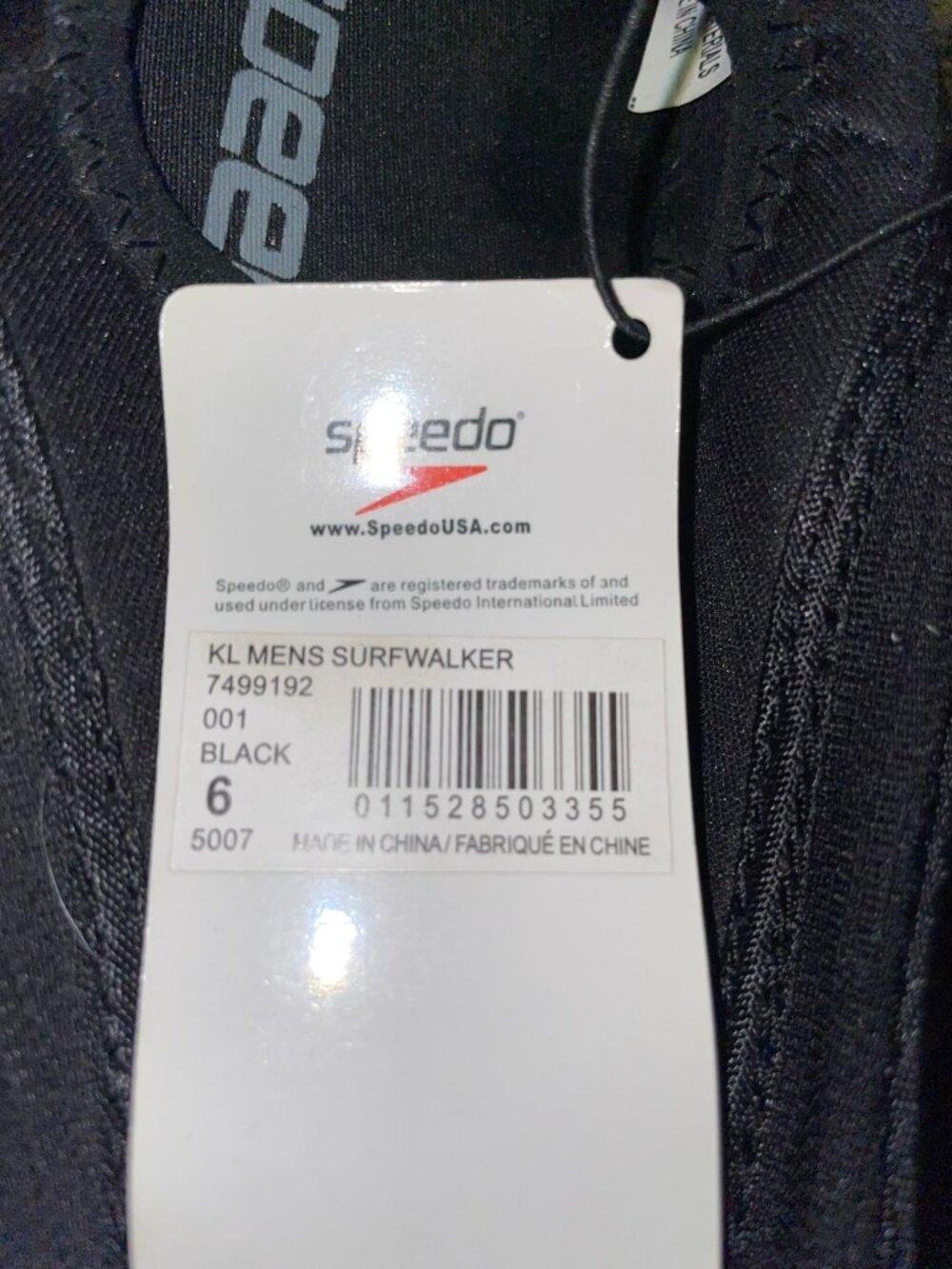 Speedo Surfwalker Water Shoes Mens Size 6 Black Slip On Beach Swim 7499192 NWT - Picture 15 of 16